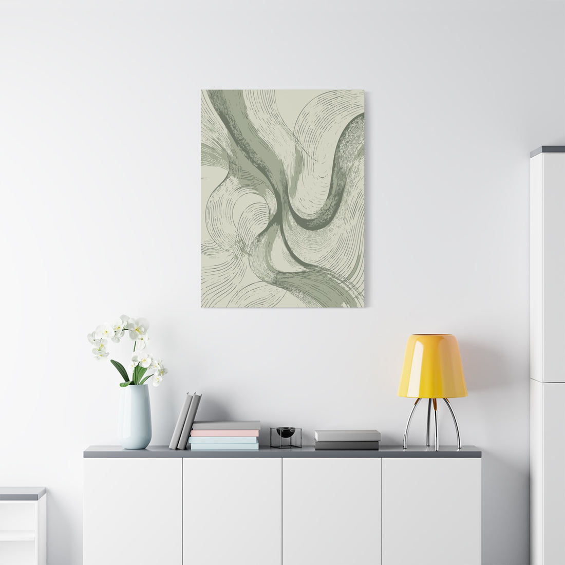 Modern Sage Green Waves