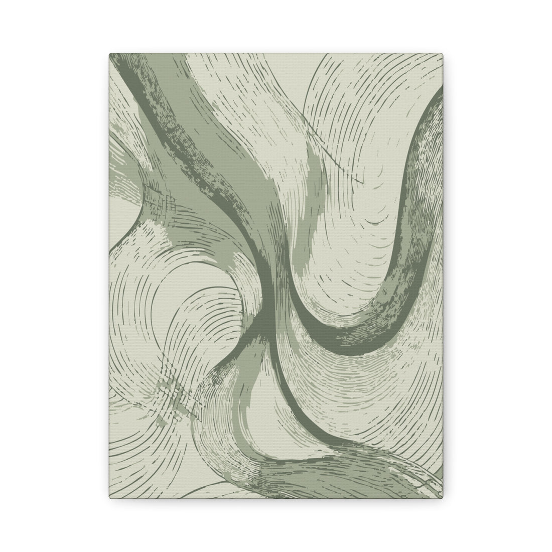 Modern Sage Green Waves