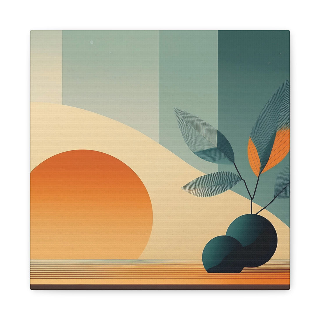 Minimalistic Plant and Sun